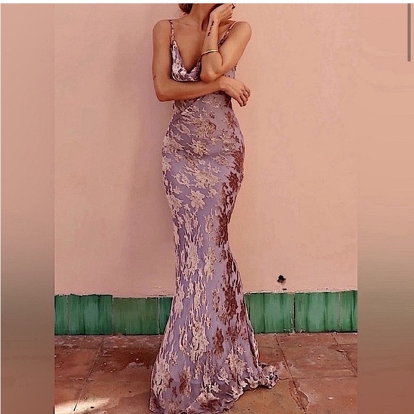 Rat & Boa ‘Athena’ Silk Floral Maxi Dress Purple - Picture 4 of 15